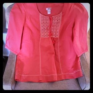 Coral Mid Length Sleeve Blouse